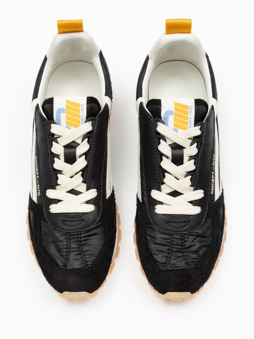 Oncept Toronto - 7.5 - NEW Women's Black & Cream Retro Runner Sneakers